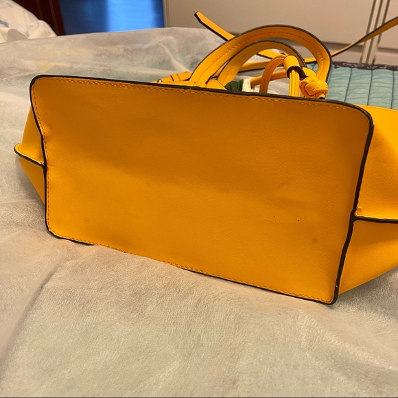 Zara Bags Zara Mustard Yellow Bucket Bag W Palm Liner Poshmark